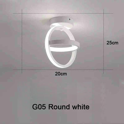 LED Ceiling Light 2 Rings Creative Design