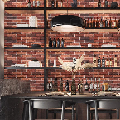 Red Brick Waterproof Wall Wallpaper Decoration
