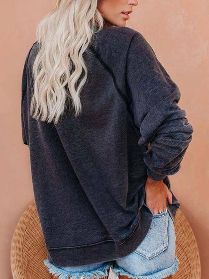 I'M A MULTITASKER I CAN AND FORGET Print Long Sleeve Casual Sweatshirt