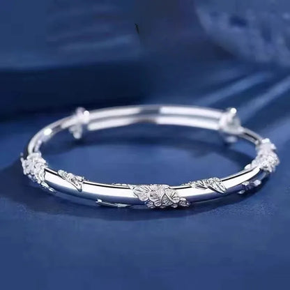 DANA 925 Sterling Silver Full-blown Flowers Bracelet