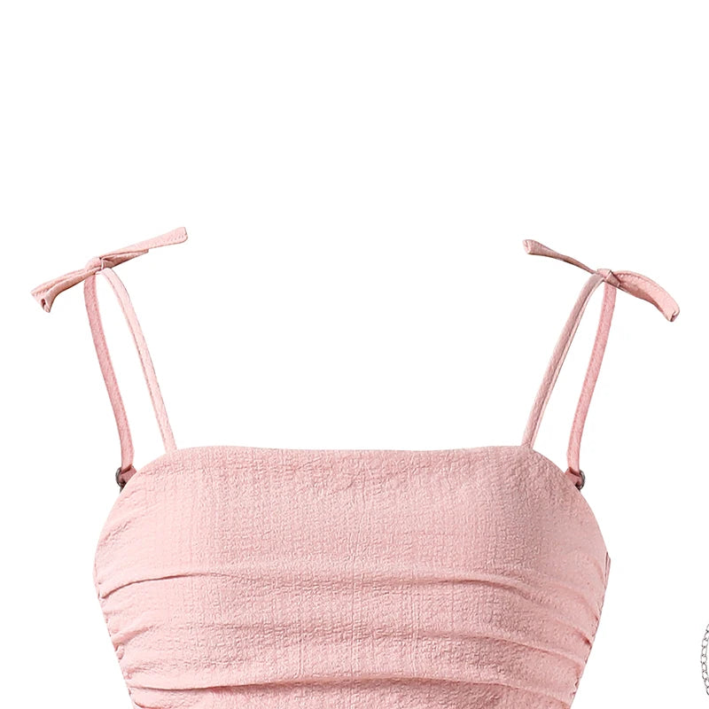 Pink Tiered Sling Princess Sweet Style Tween Girls Dress