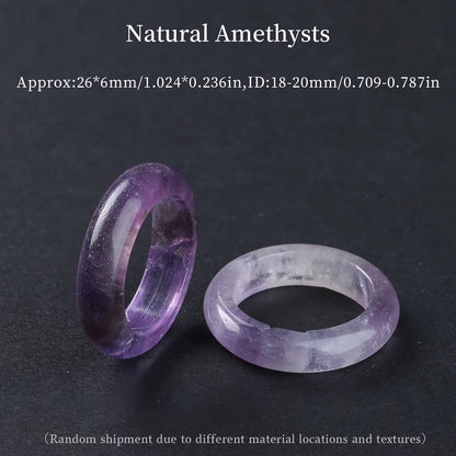1 Pc Natural Crystal Stone Energy Healing Ring