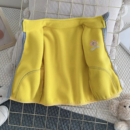 Polar Fleece Cardigan Winter Warm Hooded Coats Toddler Jackets