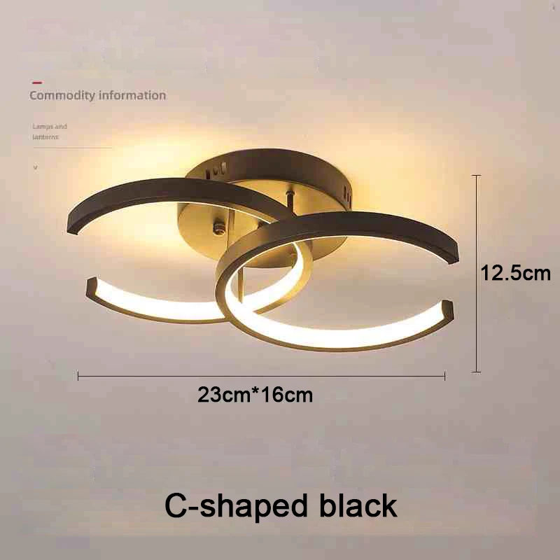 LED Ceiling Light 2 Rings Creative Design