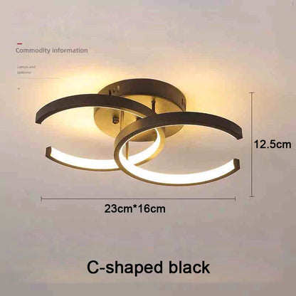 LED Ceiling Light 2 Rings Creative Design