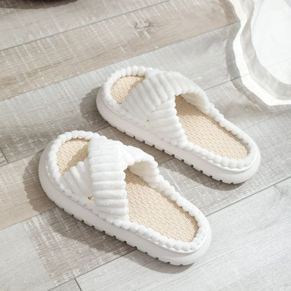 Home Open-Toe Cross Slippers