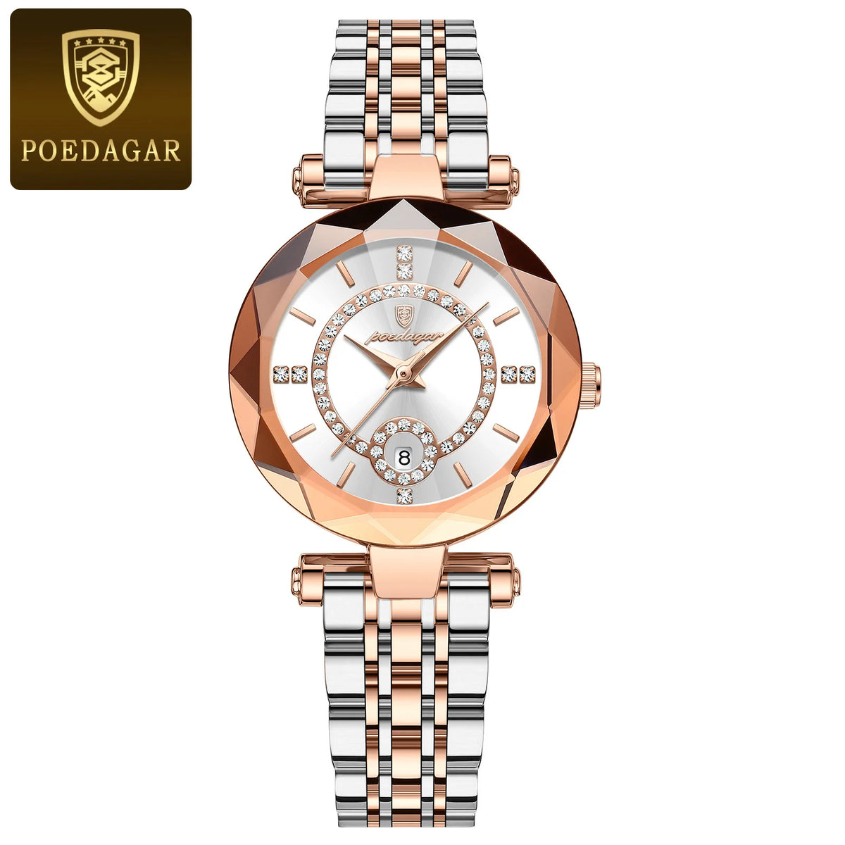 Luxury Waterproof Stainless Steel Date Wristwatch