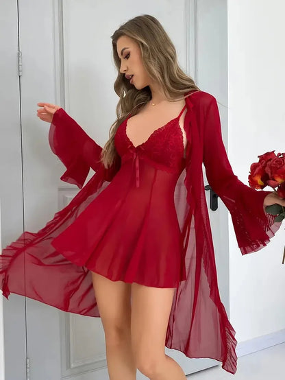 Sexy Overweight Transparent Lingerie