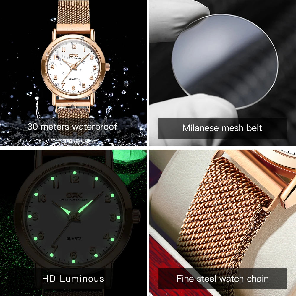 Original Quartz Stainless Steel Mesh Strap Waterproof Watch