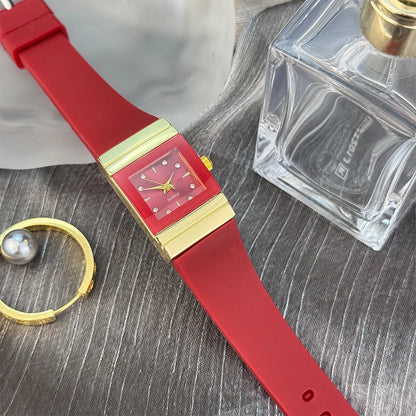 Square Silicone Quartz Small Watch