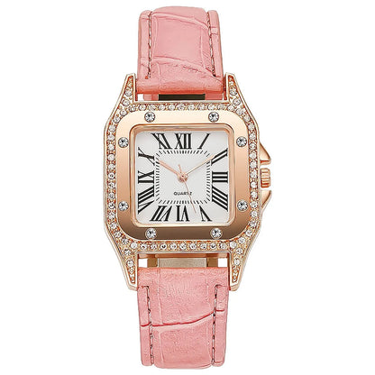 Elegant Leather Strap Watch Casual Quartz Wristwatch