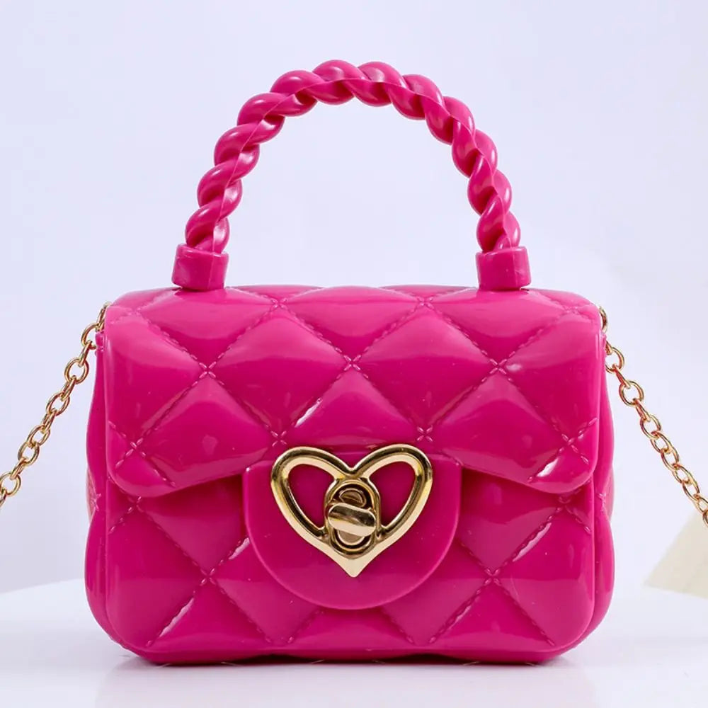 PU Mini Shoulder Bags Heart Coin Wallets Handbags