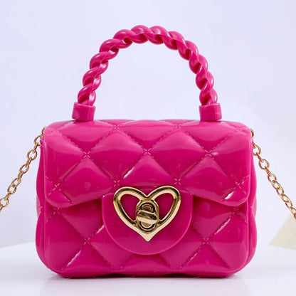 PU Mini Shoulder Bags Heart Coin Wallets Handbags