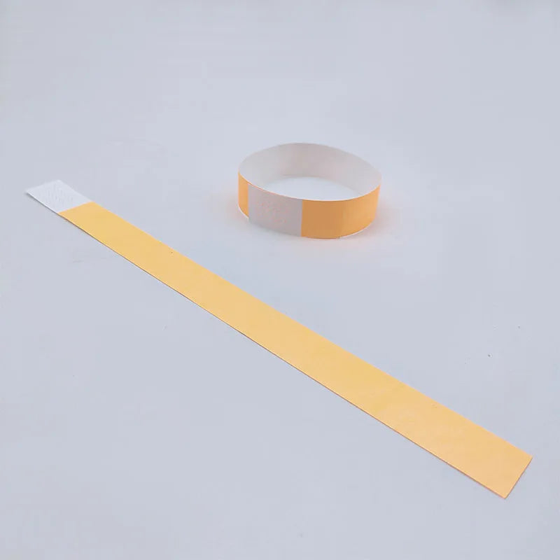 100pcs Colorful Neon Paper Wristbands Mixed Multicolor Waterproof