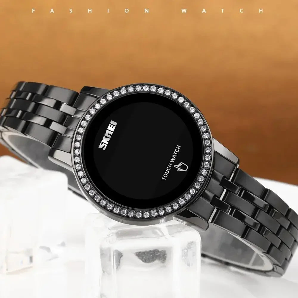 Digital LED Touch Diamond Waterproof Wristwatches