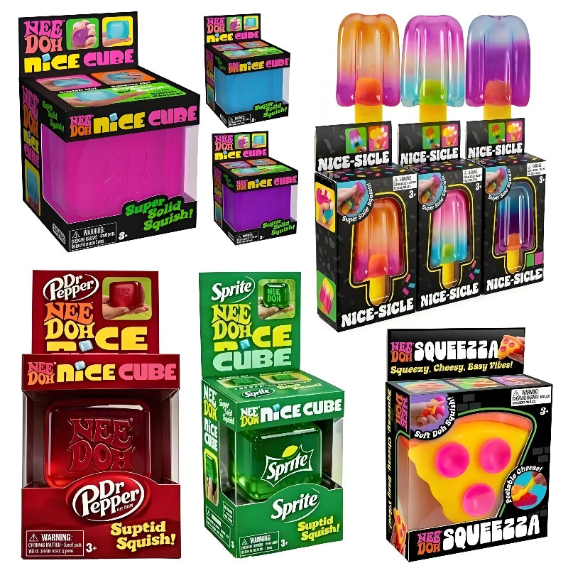 Nee Doh Jellyfish & Cube Squish Toy
