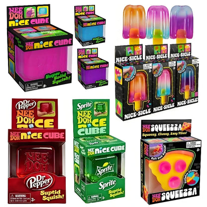Nee Doh Jellyfish & Cube Squish Toy
