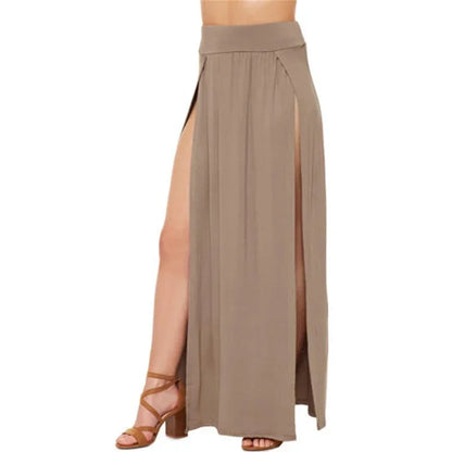 High Waisted Sexy Slits Long Maxi Skirt