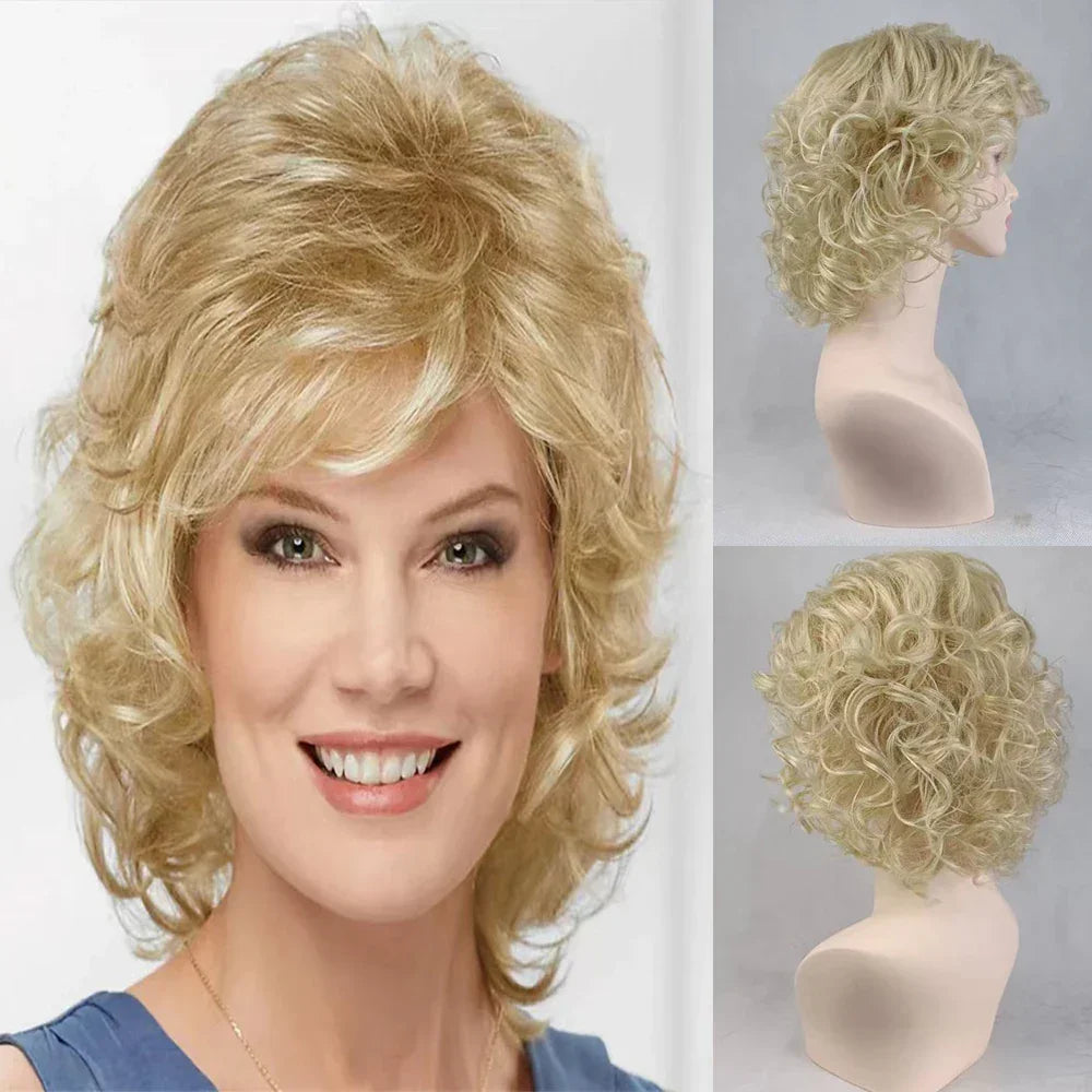 Synthetic Hair Short Curly Wigs