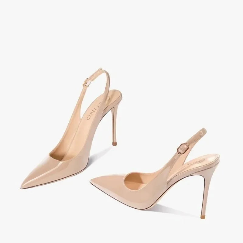 Sexy ultra-high heels leather shoes