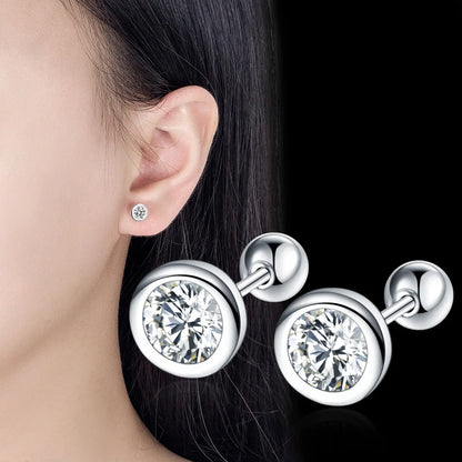 DANA Genuine 925 Sterling Crystal Stud Earrings