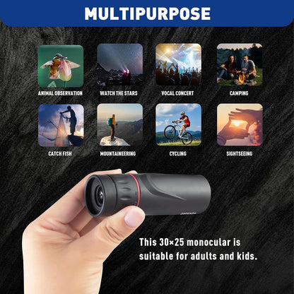 Monocular Telescope Upgrade 2000X24 HD Monoculars Adapter Pocket Monoscope Binoculars
