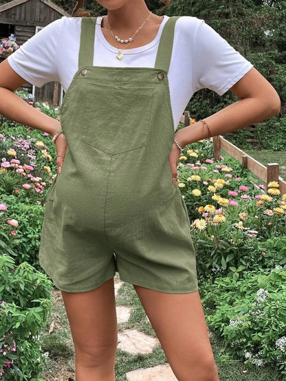 Maternity Jumpsuits Plus Size Pregnancy Overalls Cotton
