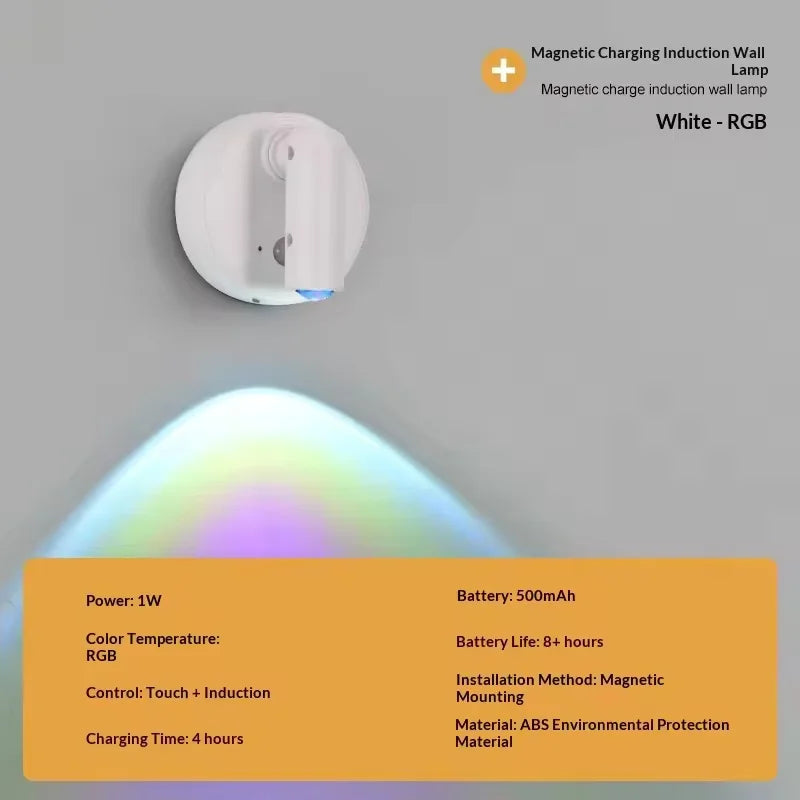 Magnetic Base USB Rechargeable LED Cordless Wall Light