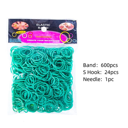 600pcs Elastic Colorful Rubber Loom Wristbands Weaving DIY Craft