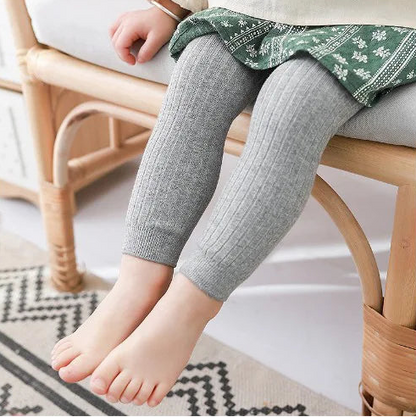1-6 Years Girls Toddler Baby Basic Ribbed Sweater and Leggings Footless Pants