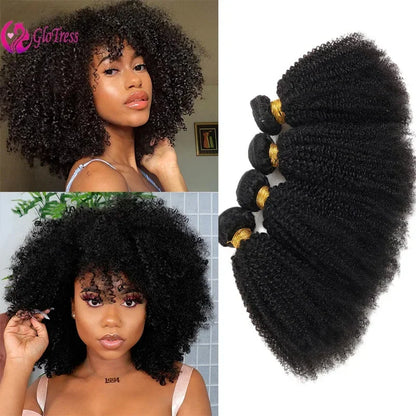 Afro Kinky Curly Bundles Human Hair  Brazilian Wig