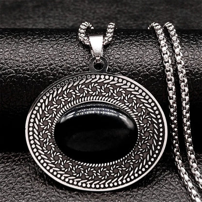 Stainless Steel Bohemia Natural Stone Vintage Necklaces