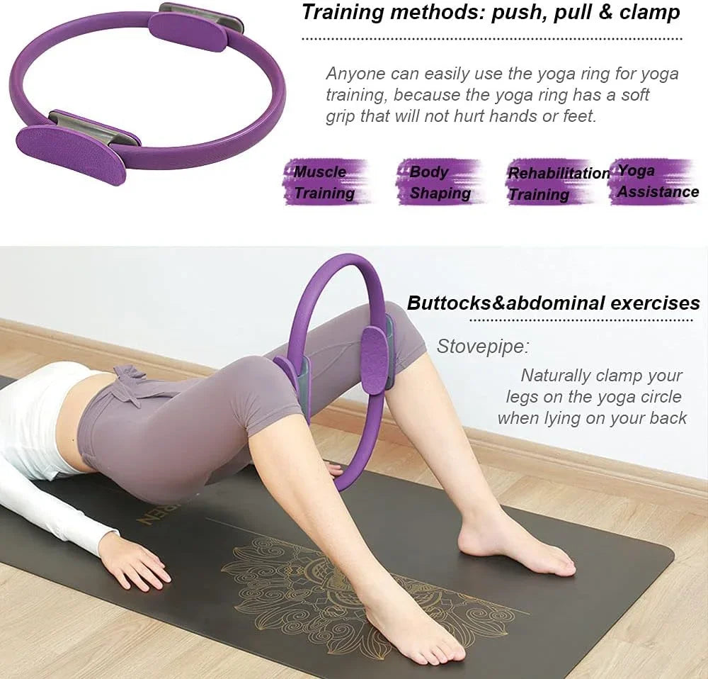 1Pcs Yoga Pilates Ring Non-slip Sports
