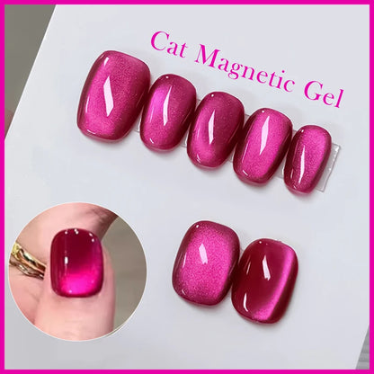 Dark Red Cat Magnetic Gel Nail Polish