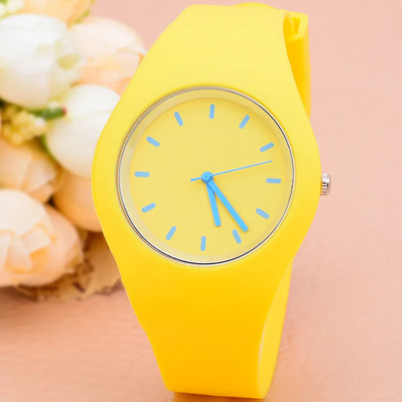 Silicone Strap Quartz Watch