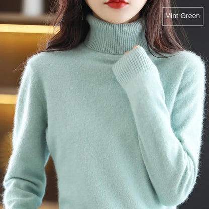 Cashmere Turtleneck Pullover Sweater