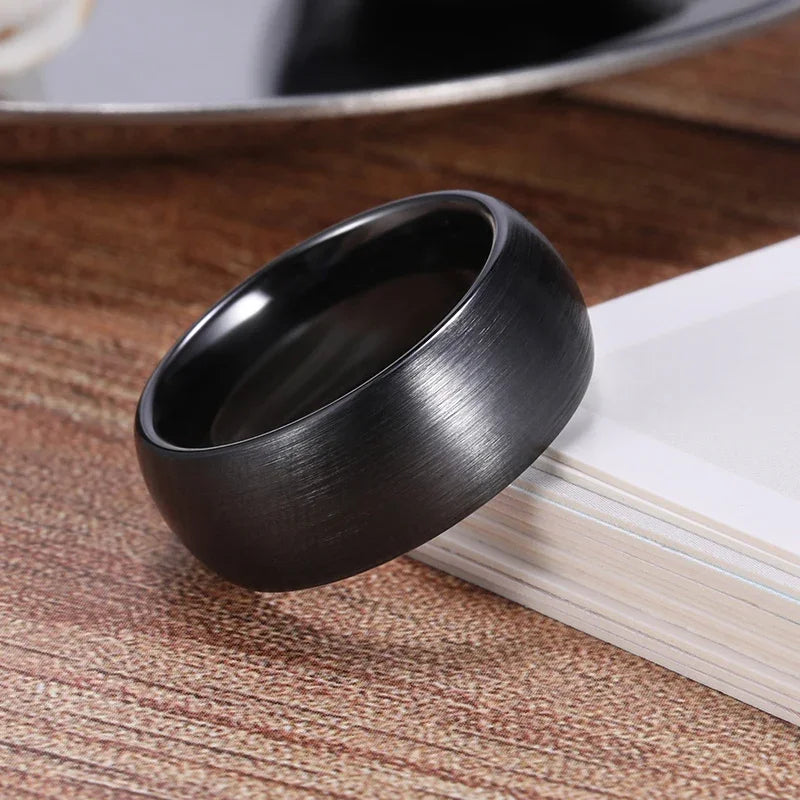 DANA Ceramic Brushed Black Ring
