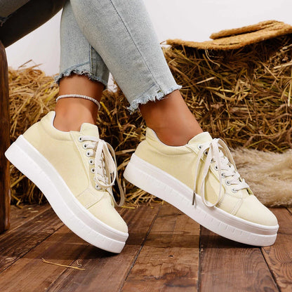 Casual Lace Up Platform Tennis Sport Sneakers