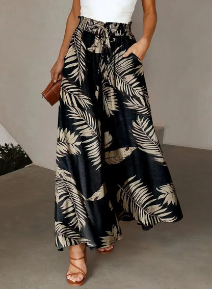 Wide Leg Long Waist Straight Pants