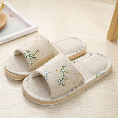 Four Season Linen Home Slippers