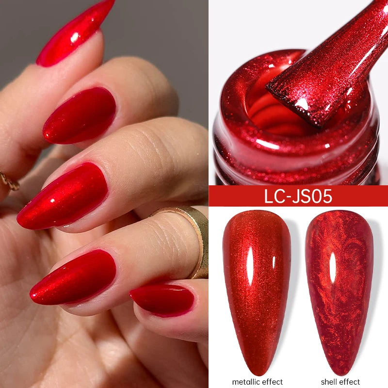 7ml Gold Sparkling Glitter Gel Nail Polish UV Gel Soak off UV LED Nail Gel Varnish
