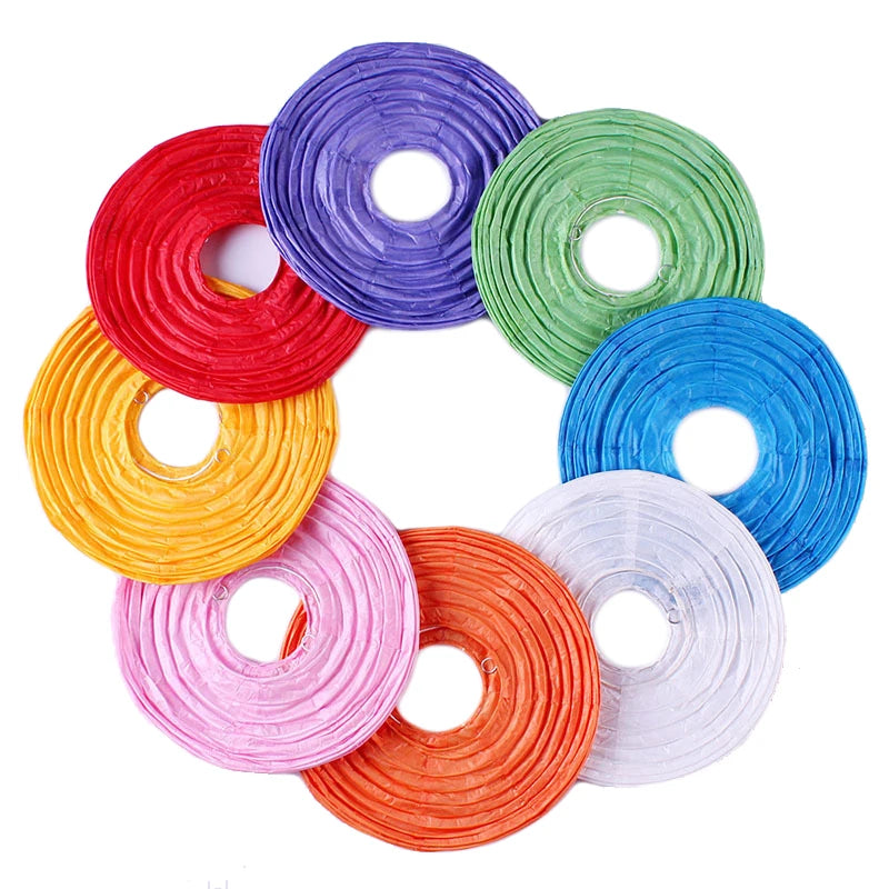 10/15/20/25/30cm Round Chinese Paper Lanterns Birthday Wedding Decor Gift