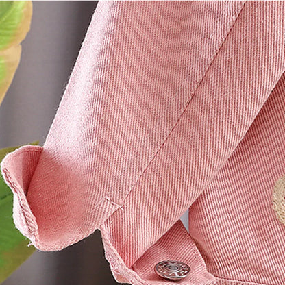 Spring Autumn 1-8Y Toddler Cute Denim Long Sleeve Back Letter Jacket