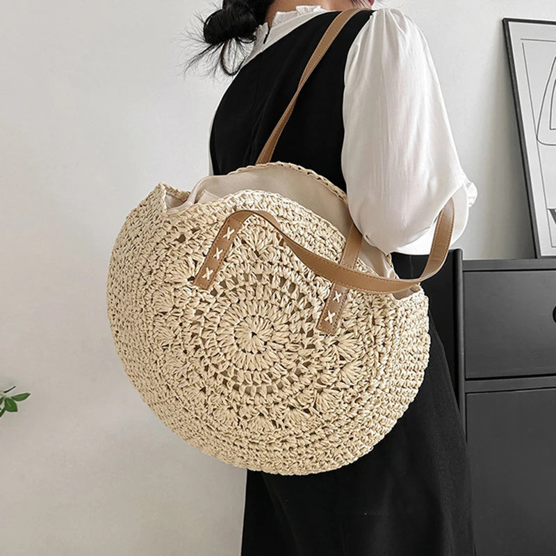 DANA Round Straw Large Capacity Bag