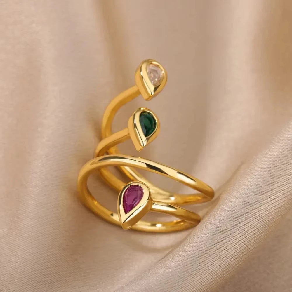 DANA Colorful Zircon Rings