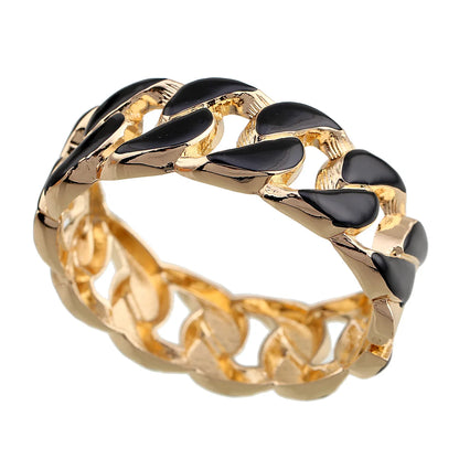 Zebra Shape Round Metal Wide Geometric Bracelet
