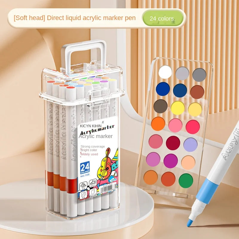 Markers Paper-friendly No Peeling Water-based 80/24 Colors
