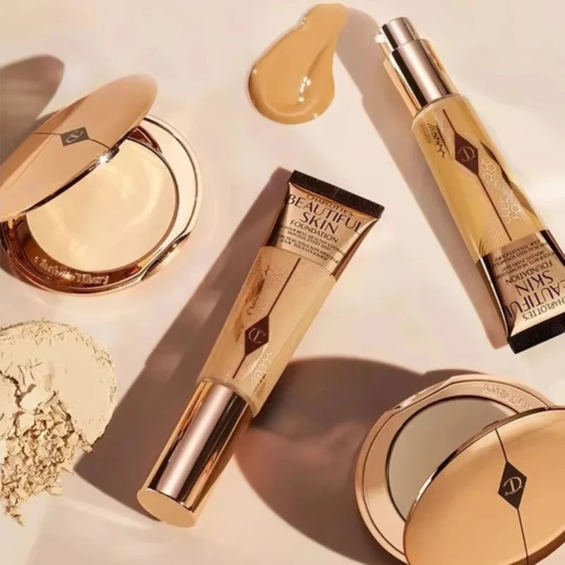 Charlotte Tilbury Liquid Foundation Cushion Foundation Setting Spray Pressed Powder Concealer Natural Hydrating Flawless Makeup