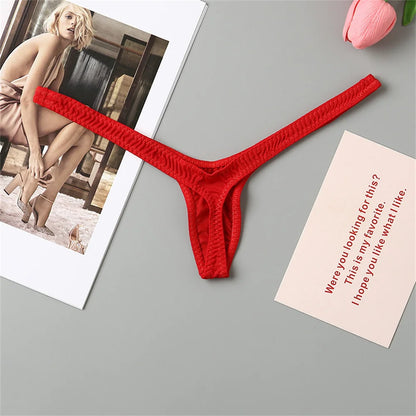 Deep V Shape Mini Thong Sexy Low Waist Micro Tangs Lingerie