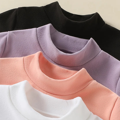 1/2/3piece Autumn And Winter Thick Base Shirt Warm Mid Neck Hoodie